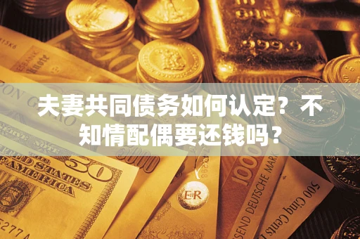 济南夫妻共同债务如何认定？不知情配偶要还钱吗？