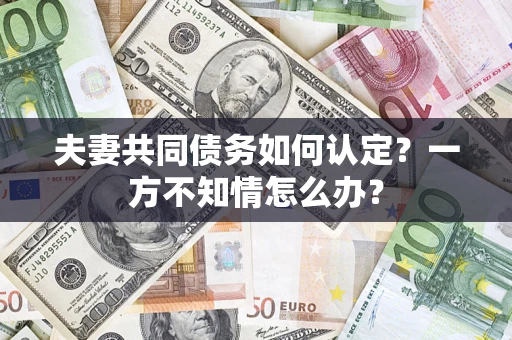 济南夫妻共同债务如何认定？一方不知情怎么办？