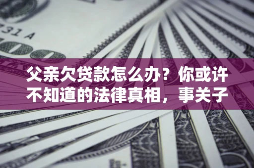 济南父亲欠贷款怎么办？你或许不知道的法律真相，事关子女未来