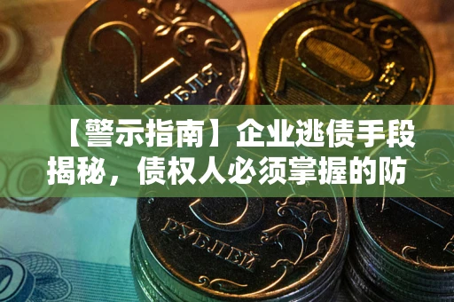 济南【警示指南】企业逃债手段揭秘，债权人必须掌握的防坑宝典
