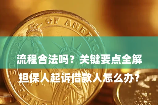 济南

担保人起诉借款人怎么办？流程合法吗？关键要点全解析